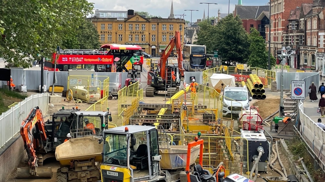 Gas main work at Botley Road, Oxford