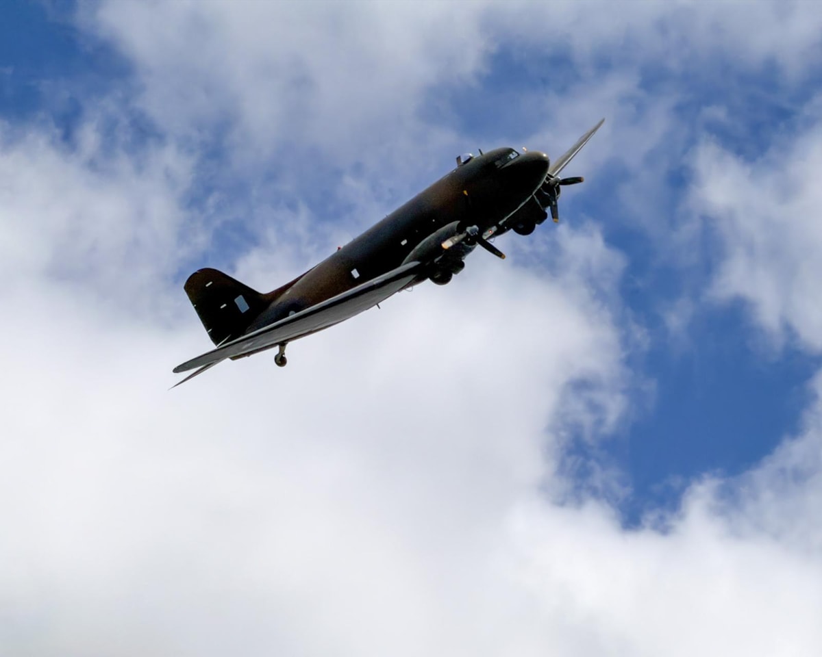 C-47 Dakota Battle of Britain Memorial Flight flypast at AFD 2026