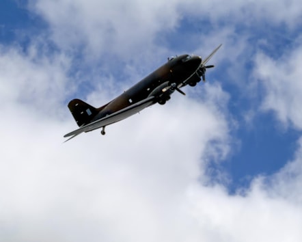 C-47 Dakota Battle of Britain Memorial Flight flypast at AFD 2026