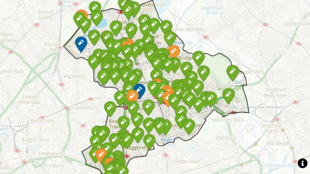 The new air quality map is available to view on Hackney Council's website