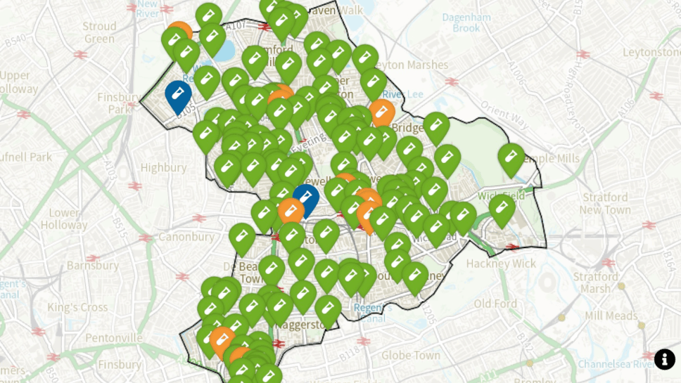 The new air quality map is available to view on Hackney Council's website