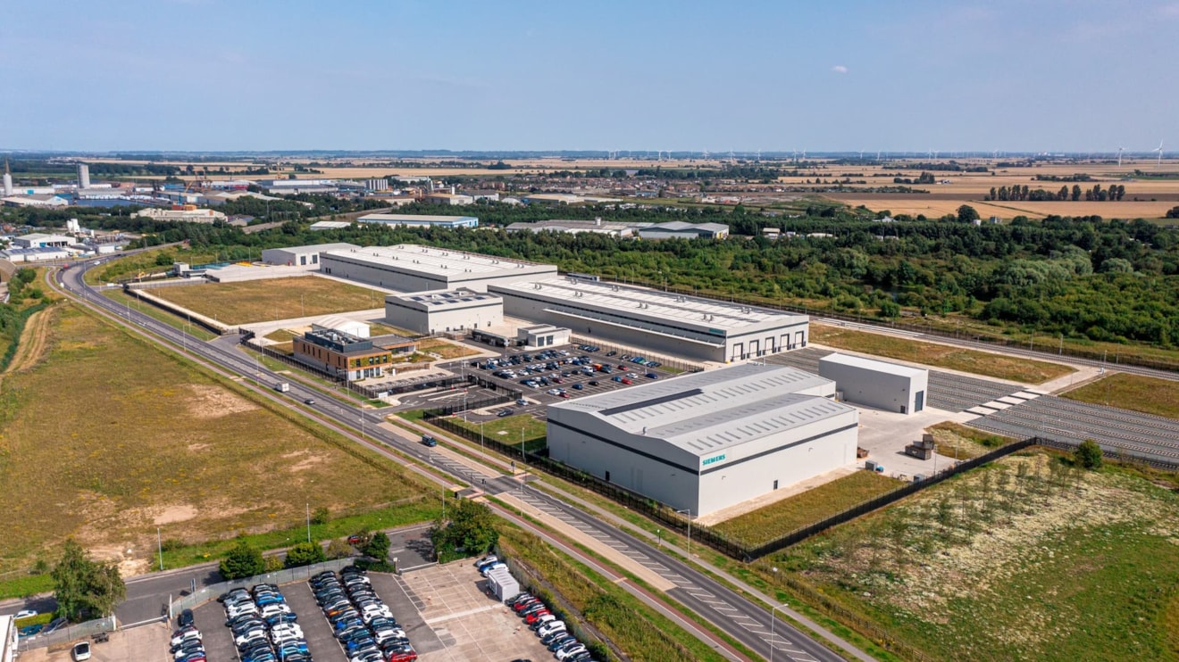 New Goole Train Manufacturing Facility opening marks significant milestone for Siemens Mobility's commitment to the North of England: Image 28 - Outside Drone Shot (3)