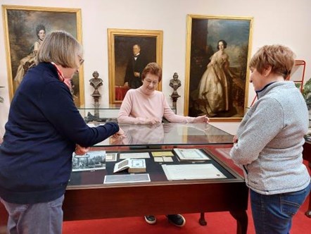 Brooke Robinson volunteers admire the collection at Himley Hall web version