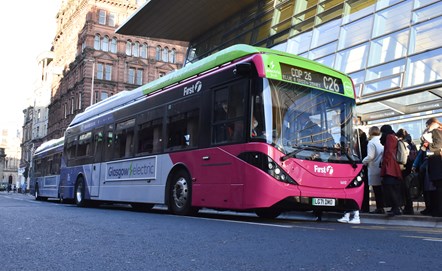 First Glasgow new EV fleet operating the COP26 delegate shuttles