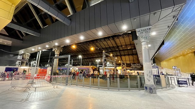 Three years of transformation enters final phase at Queen Street: Glasgow Queen Street pillar refurb Oct 2020