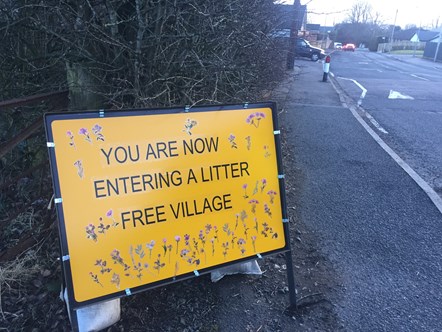 Litter free signs