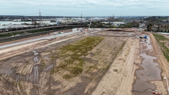 Aerial view of the Washwood Heath depot site prior to the start of construction - Spring 2026-3