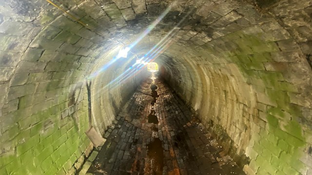 Inside the culvert before the liner was added-2