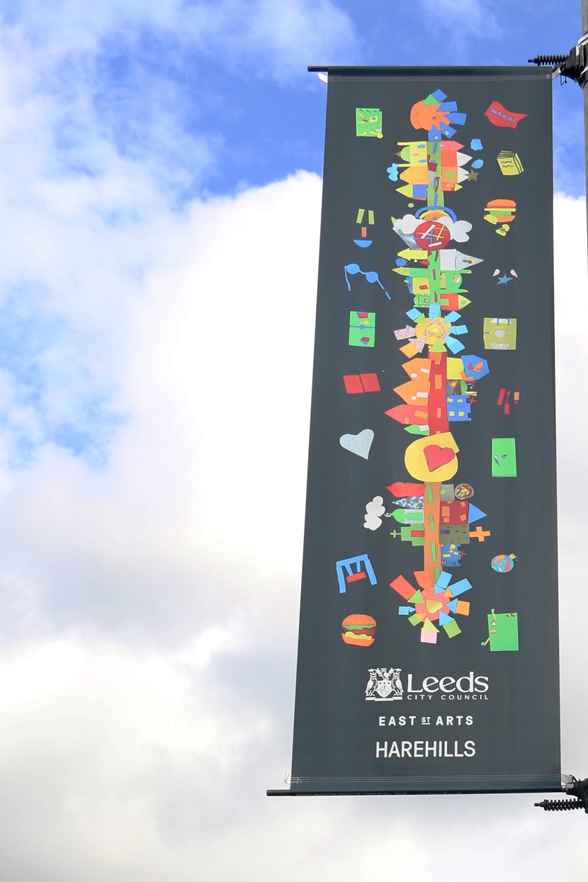 Community banners brighten up Harehills Lane: harehillsbanner.jpg