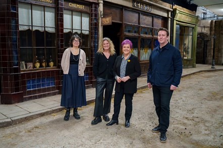 #2 (L-R) Kate Crowther, Jane Tranter, Deputy Minister and Dan McCulloch from Bad Wolf on set of Bad Wolf's Dope Girls sm-2