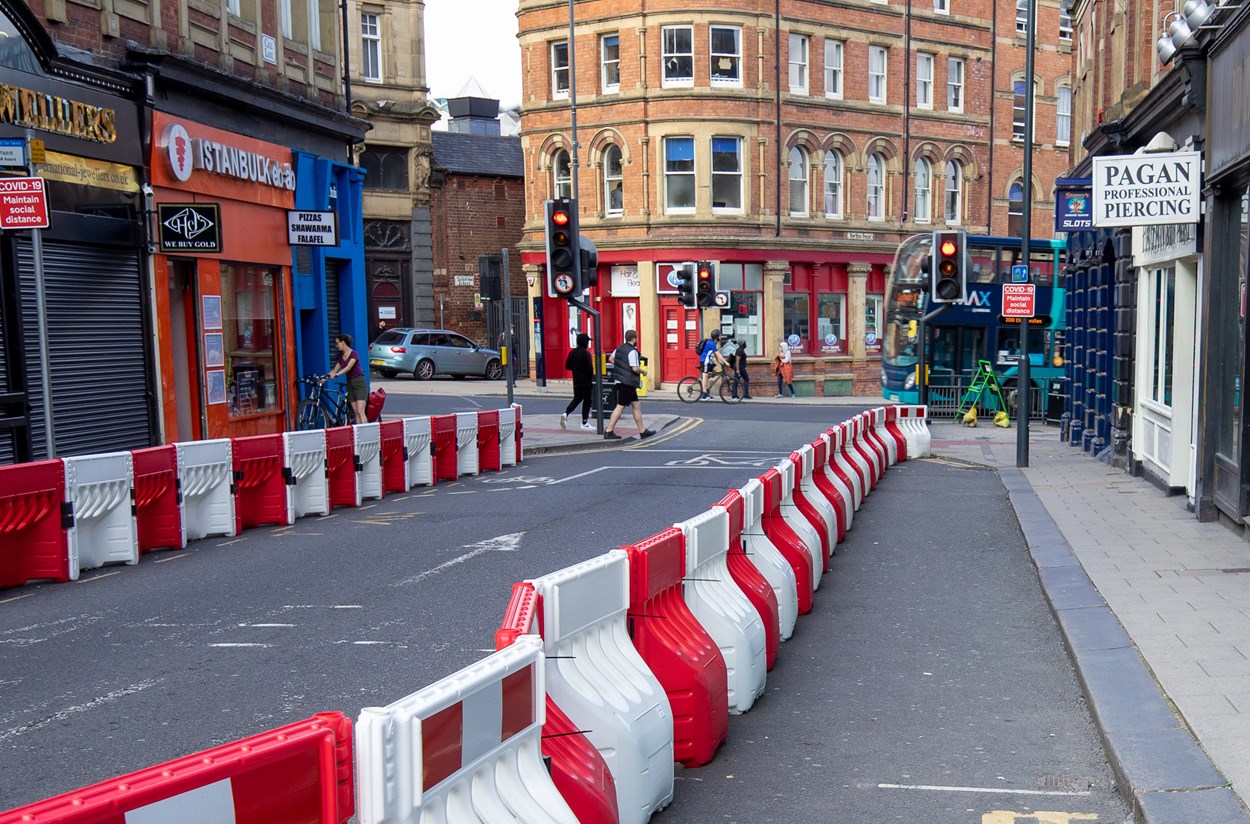 Widening pavements in the city centre