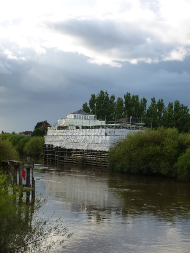 Rail services resume as Selby Swing bridge re-opens for business: Scaffolding around Selby swing bridge