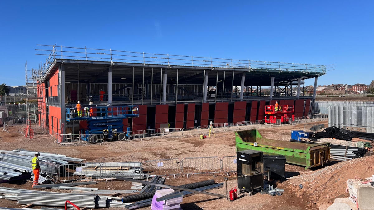 Build progression of the University of Cumbria's Barrow campus