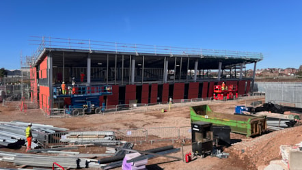 Image showing progress in construction of the new University of Cumbria's Barrow campus