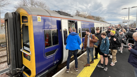 An image of a Northumberland Line train at Ashington station. Credit: Robert Pritchard.