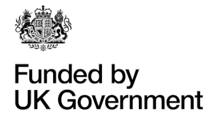 Funded by UK Government (Scotland) logo stacked