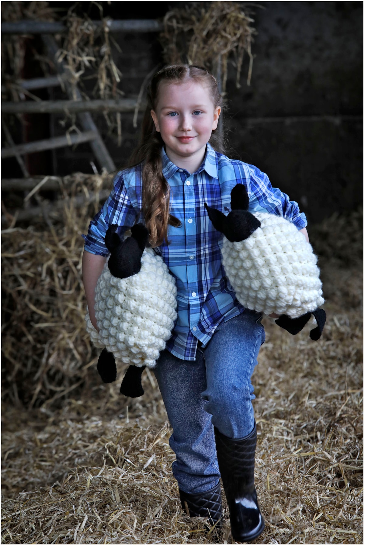 Beth Strange (aged 7) at the National Museum of Rural Life ahead of Woolly Weekend. Image (c) Paul Dodds (3)