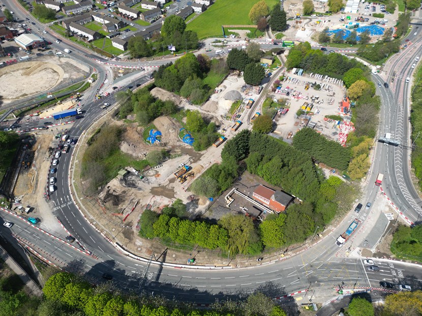 Reminder plan ahead: Partial night-time closures around Armley Gyratory and Stanningley Bypass works start next week: Armley Gyratory aerial May 2023
