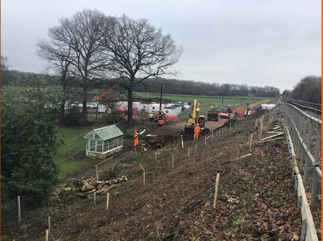 Wanborough landslip - near Guildford