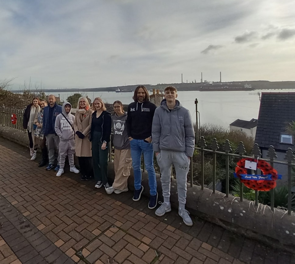 Picture includes Alfie, Kaden, Lily, Megan and Jenna with staff from Pembrokeshire Youth Service and Futureworks.