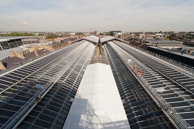 External view of the new King's Cross roof