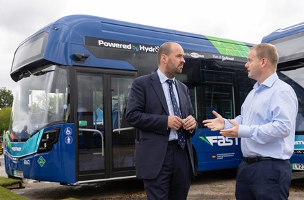 Richard Holden MP, Minister for Roads and Local Transport and Ed Wills, Managing Director for Brighton & Hove Buses