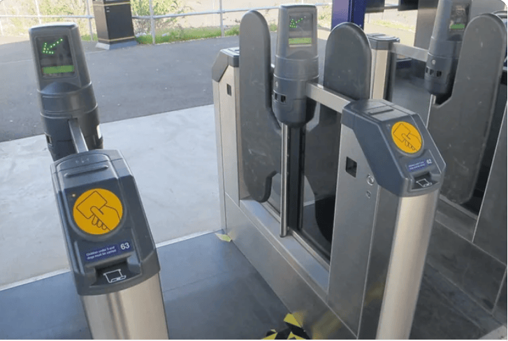 Ticket gates at a station-2