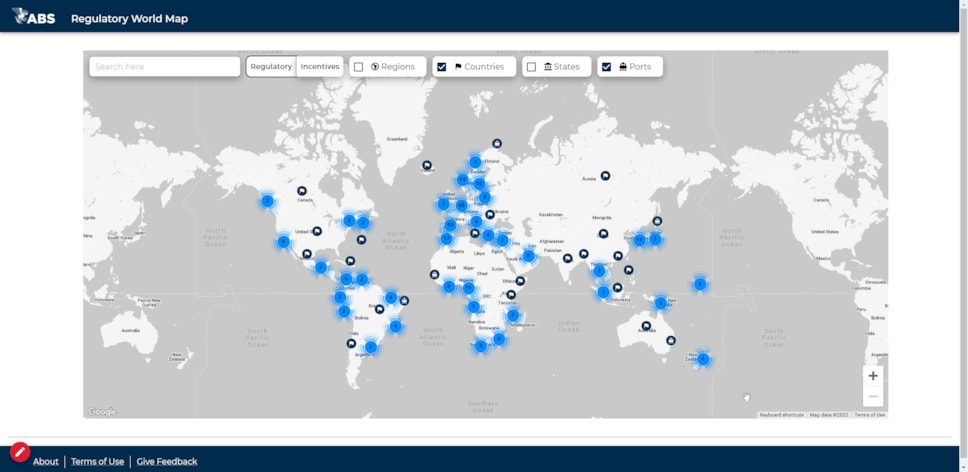 IMAGE ABS Regulatory Affairs App World Map Countries Ports Enabled