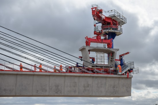A viaduct segment ready to be lifted into poistion on the Water Orton viaducts Feb 2026: A viaduct segment ready to be lifted into poistion on the Water Orton viaducts Feb 2026