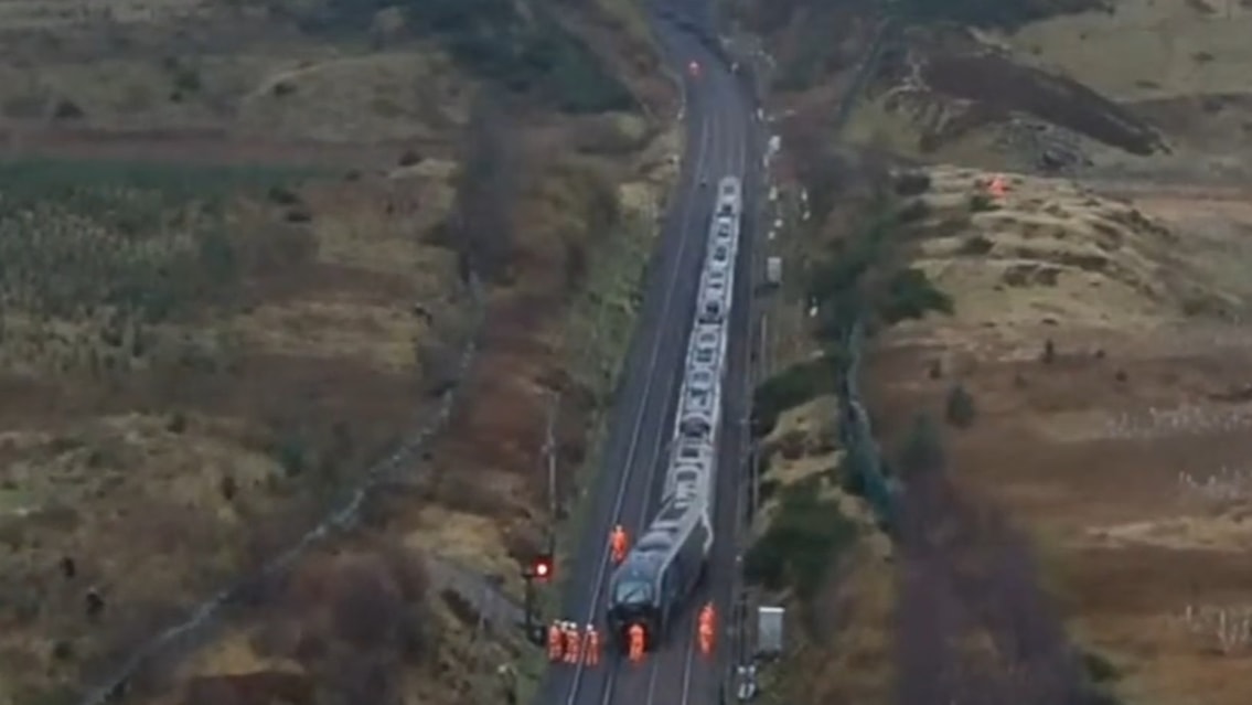 Update on disruption for passengers after Shap train derailment: Derailment image 2