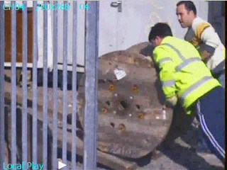 Caught in the act: Cousins Tony and Terry Price caught on camera stealing £10,000 worth of copper cable from Network Rail's Hitchin depot.