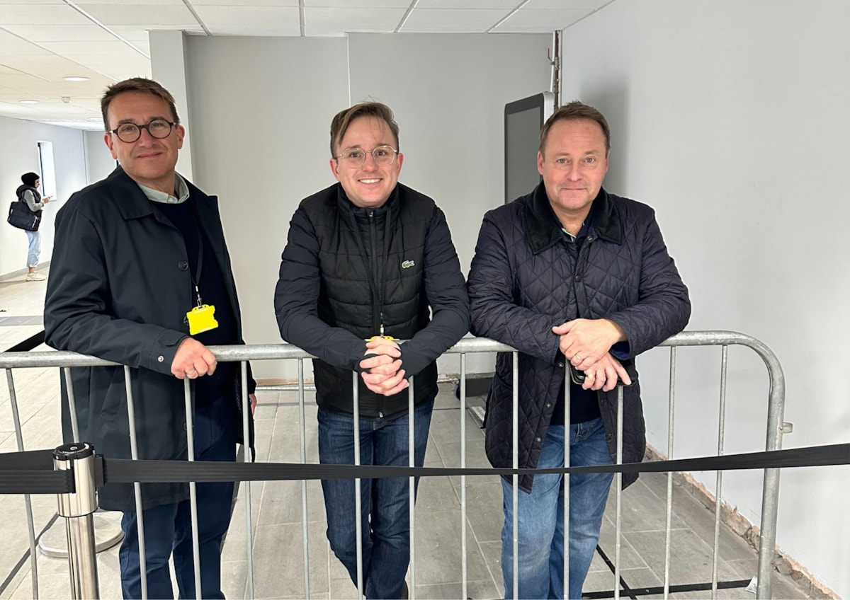 Image shows L-R Jason Cotillard, Brendan Wilkinson and Jeremy Clark