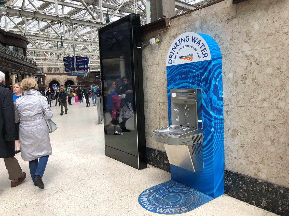 Scotland’s rail passengers take on plastic with refill revolution: Glasgow Central water
