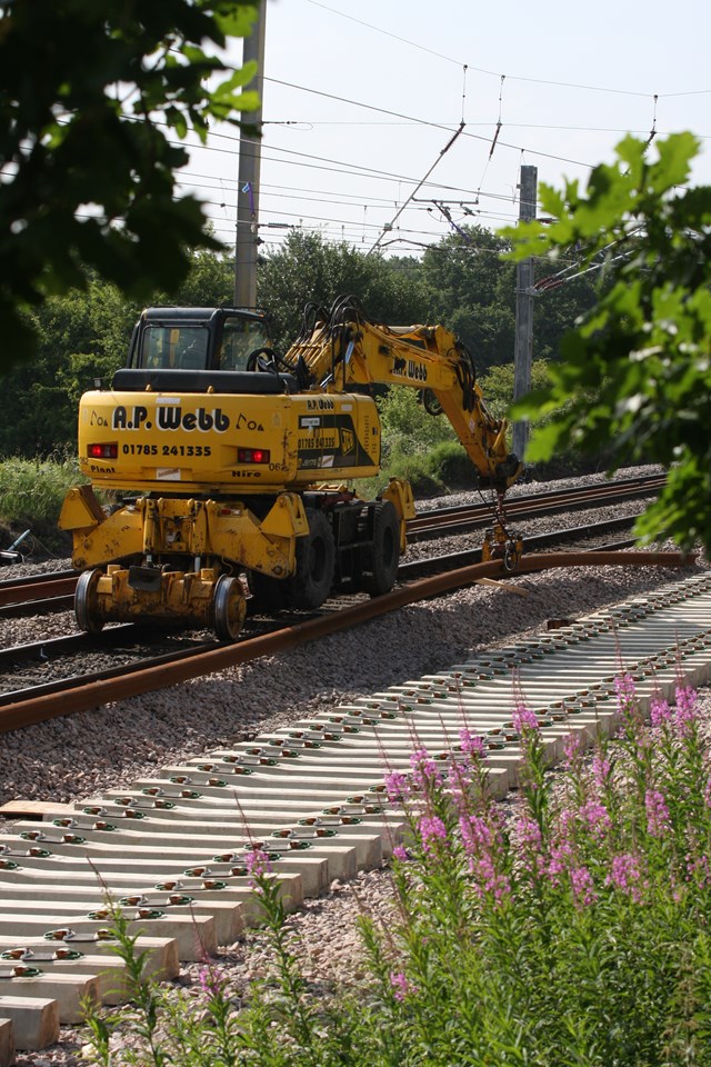 West Coast main line blockade work - July 2013: West Coast main line blockade work - July 2013. Balshaw Lane junction relaying