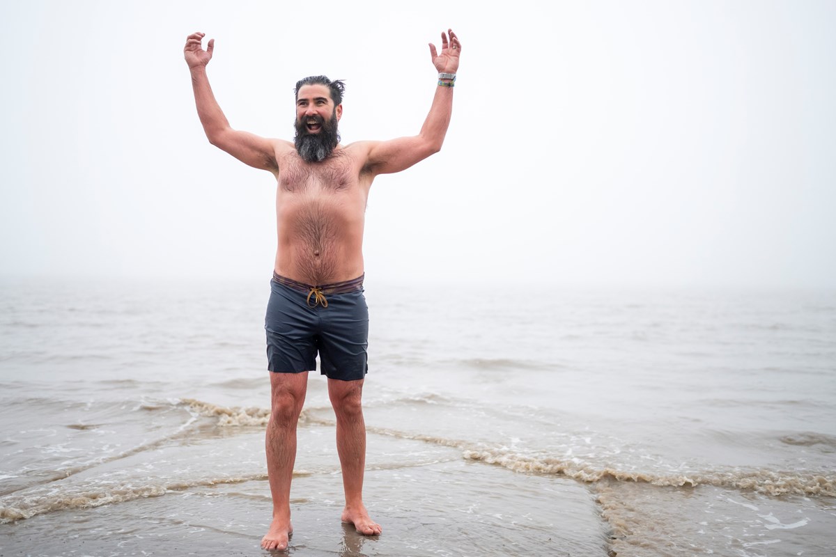 Dawnstalkers is more than 100 members strong with more on the periphery, its founder Grant Zehtmayer says, who dip in and out. They meet every day before morning breaks, whatever the weather. A Penarth resident, Grant started the group after challenging himself to get in the water every day whilst d