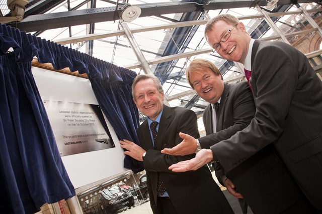 PASSENGER IMPROVEMENTS AT LEICESTER STATION UNVEILED BY CITY MAYOR: Leicester station pictures