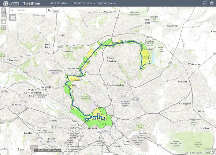 Interactive map showing the way for Columbia Threadneedle World Triathlon Leeds: wtsleedsinteractiveroutemap.jpg