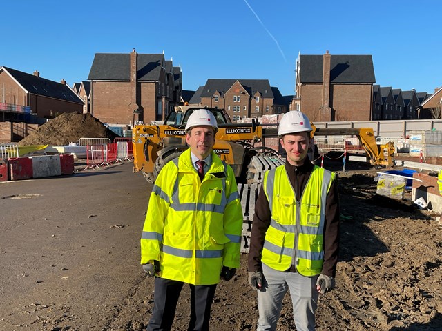 Matthew Norris (left) with University of Brighton degree apprenticeship student Liam Major