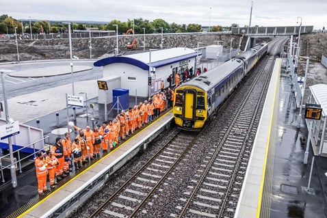 First Train at Forres - 17 October