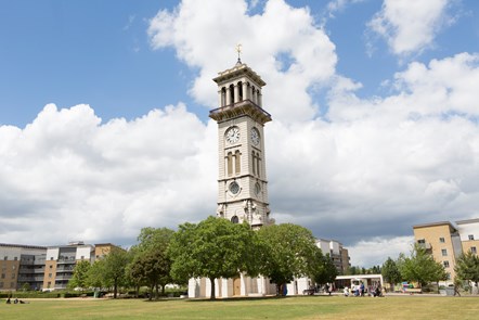 Caledonian Clock Tower on June 8, 2019, at its grand opening