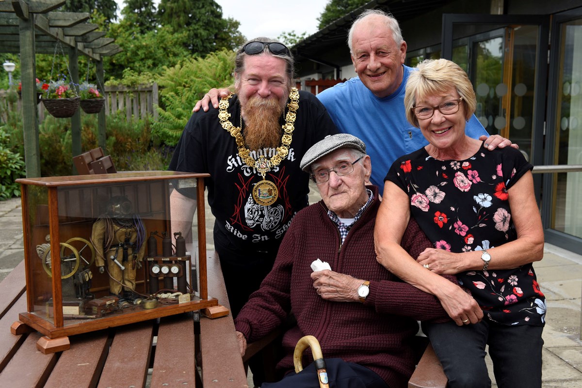 Provost Todd with Mr Friels, his daughter Anne and son-in-law Ward