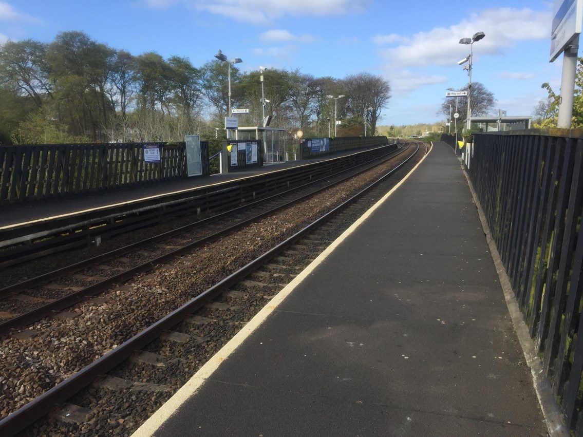 Easter line closure is platform for Livingston South redevelopment: Livingston South station platforms 1