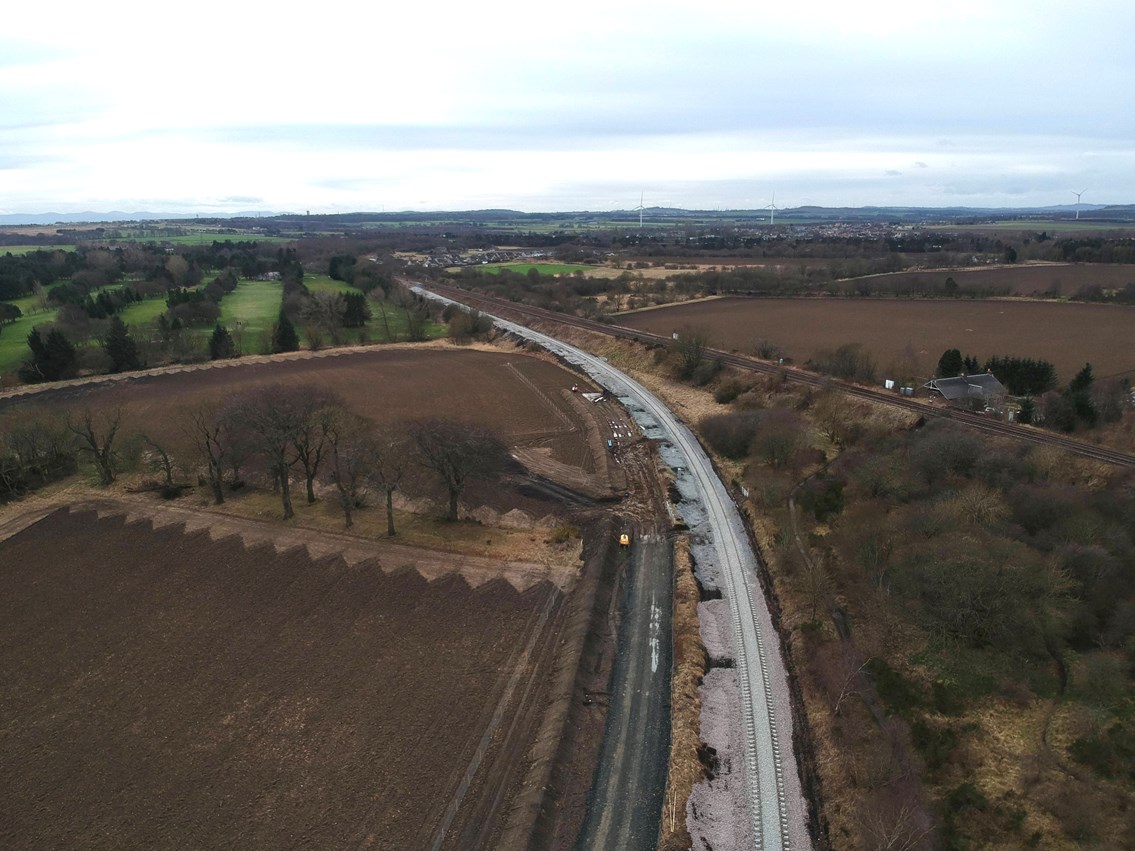 Early progress at Levenmouth is rail-y positive.: Levenmouth First rails 