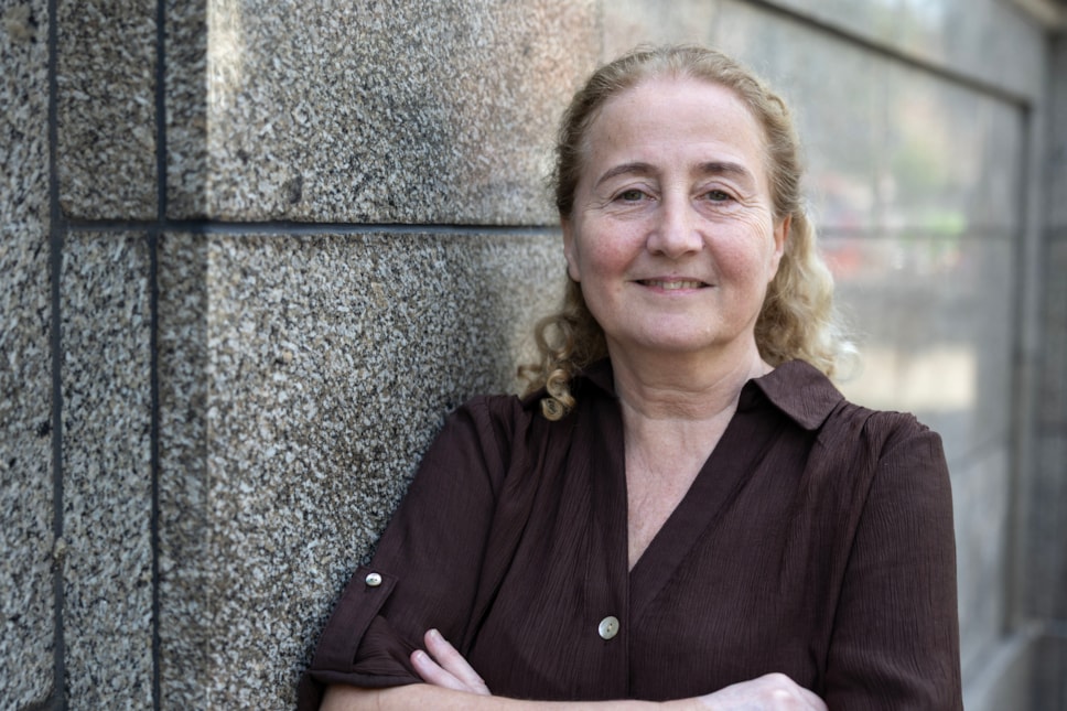 Cllr Una O'Halloran, Leader of Islington Council, outside the Town Hall
