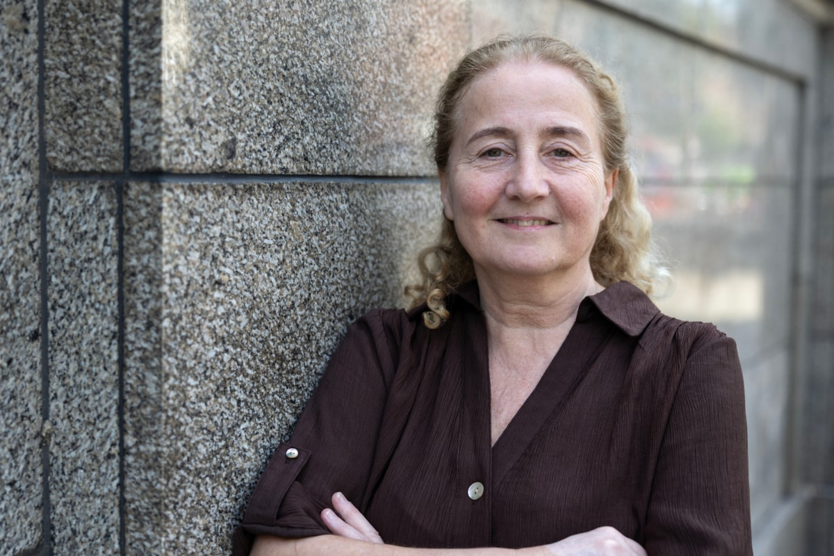 Cllr Una O'Halloran, Leader of Islington Council, outside the Town Hall