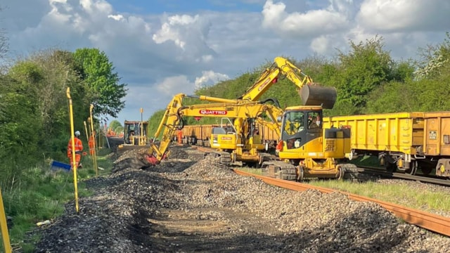 Six day engineering track work on East Suffolk line planned for August to improve reliability for passengers.: Track replacement in action