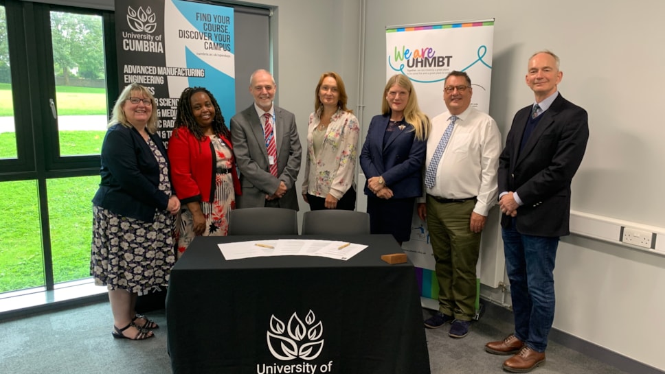 PCSM attend the signing of the MoU between University of Cumbria & UHMBT