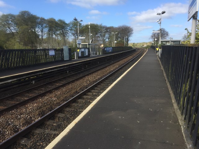 Shotts line closure gives platform for key electrification work: Livingston South station platforms 1-2