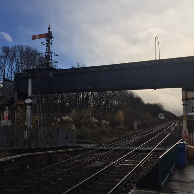 Abergavenny Station footbridge refurbishment continues: Abergavenny Footbridge November 2018