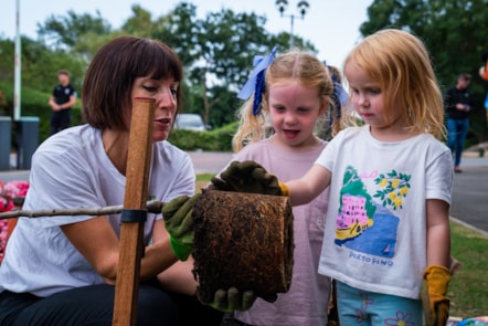 Haven x Little Green Change tree planting at Devon Cliffs